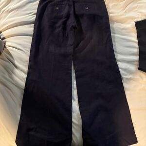 Anthropologie purple wide leg pants with embellished waist line size 2